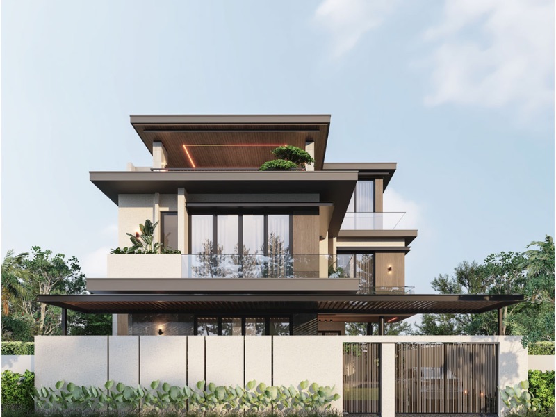 Thiết kế biệt thự hiện đại diện tích lớn