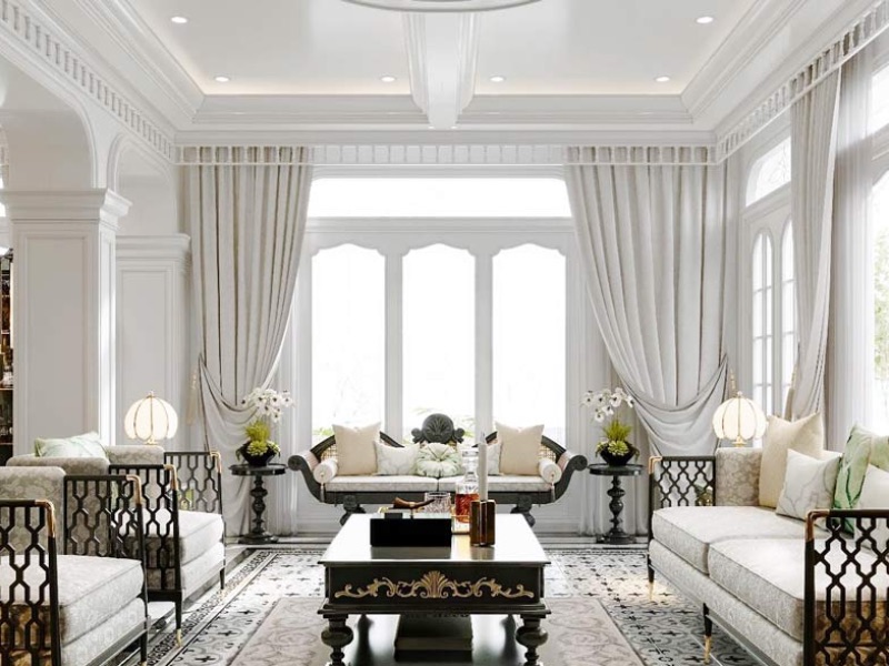 Nội thất biệt thự Indochine độc đáo