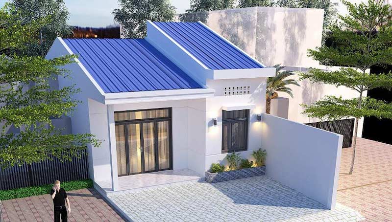 Mẫu nhà 200 triệu mái tôn